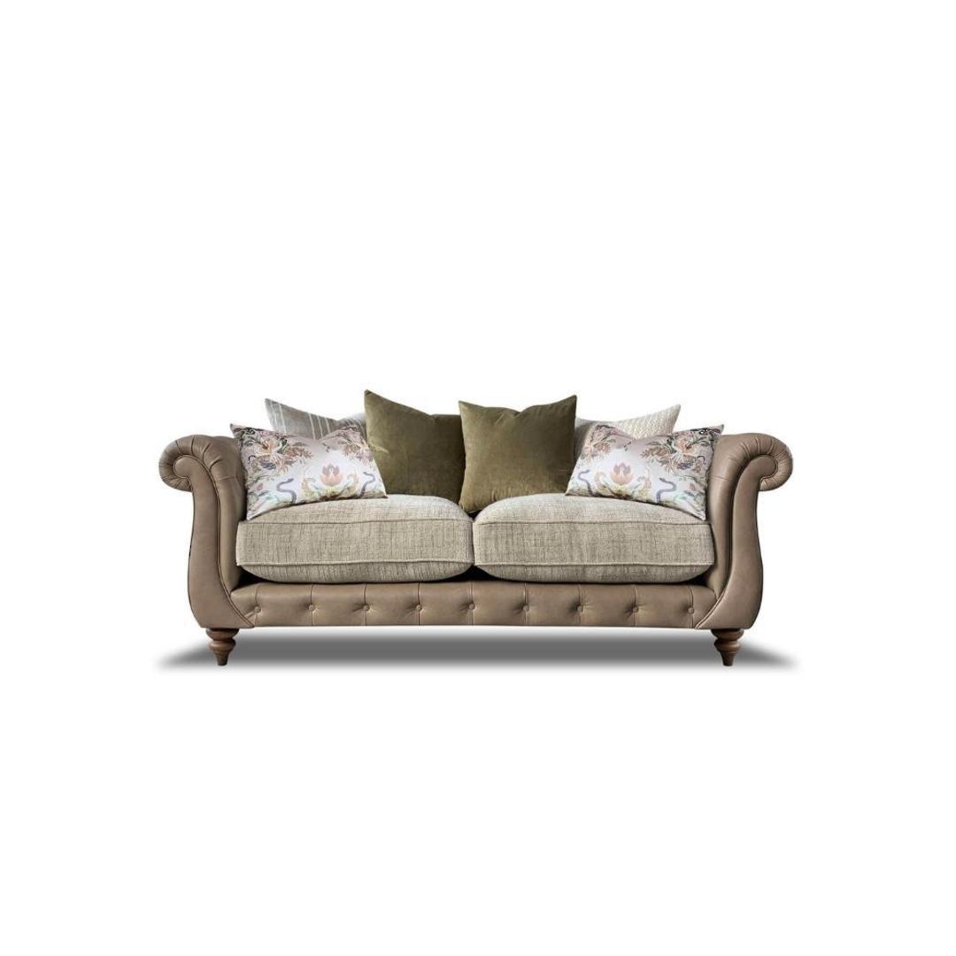 A&J Utopia Leather & Fabric 2 Seater Sofa image 0